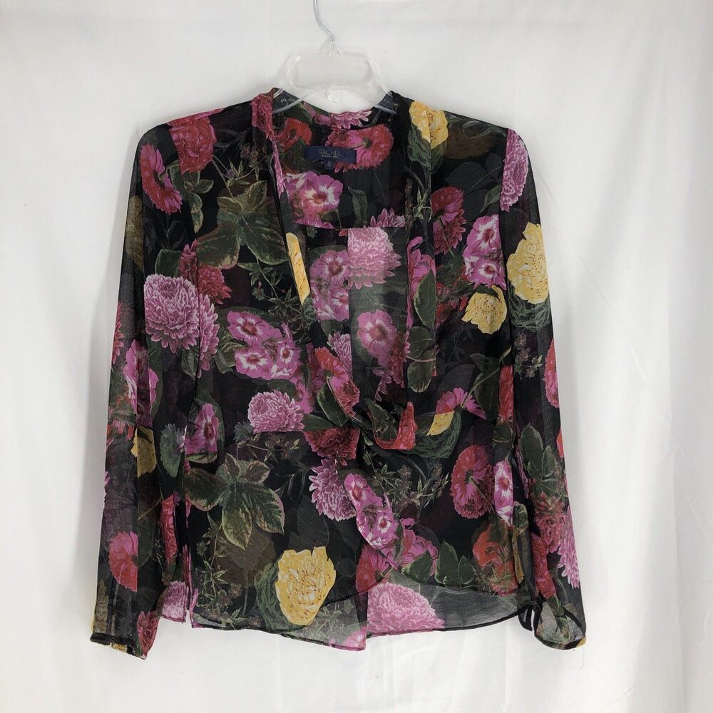 Women's Floral Blouse, Rachel Rachel Roy, Size 12, Tie/twist , Sheer Fabric